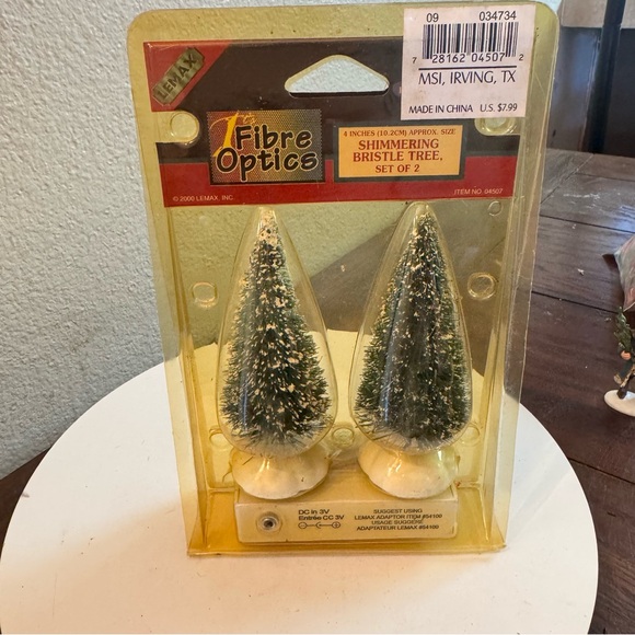 Lemax Other - 2000 Lemax “Shimmering Round Bristle Trees” Set Of 2 Item#04507